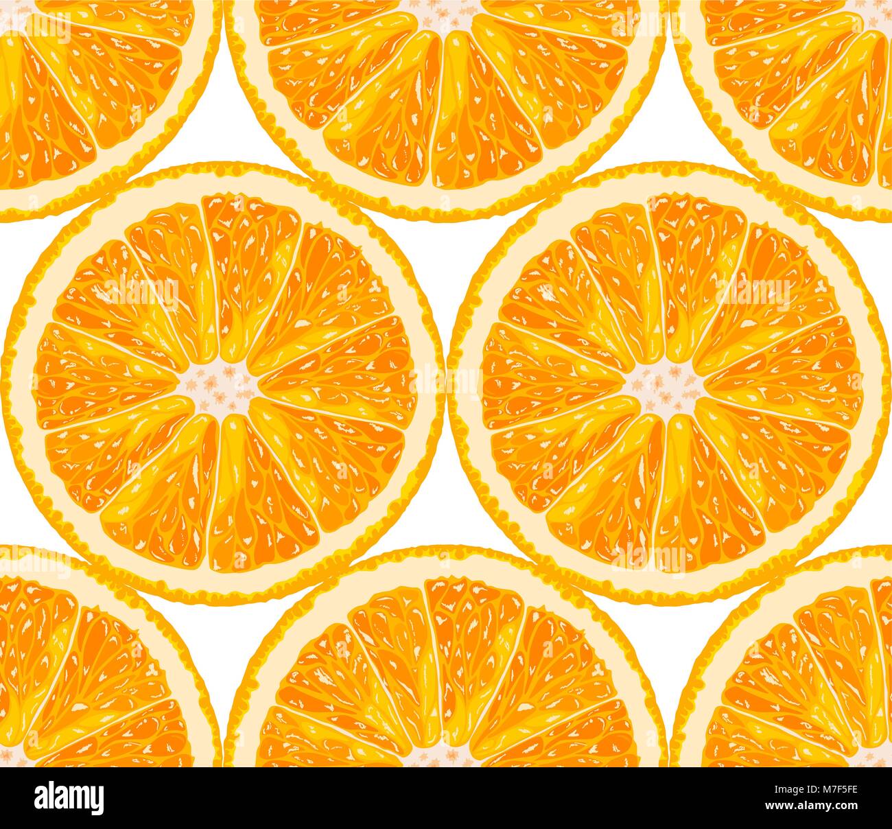 Vector seamless pattern from orange slices. Citrus background Stock ...