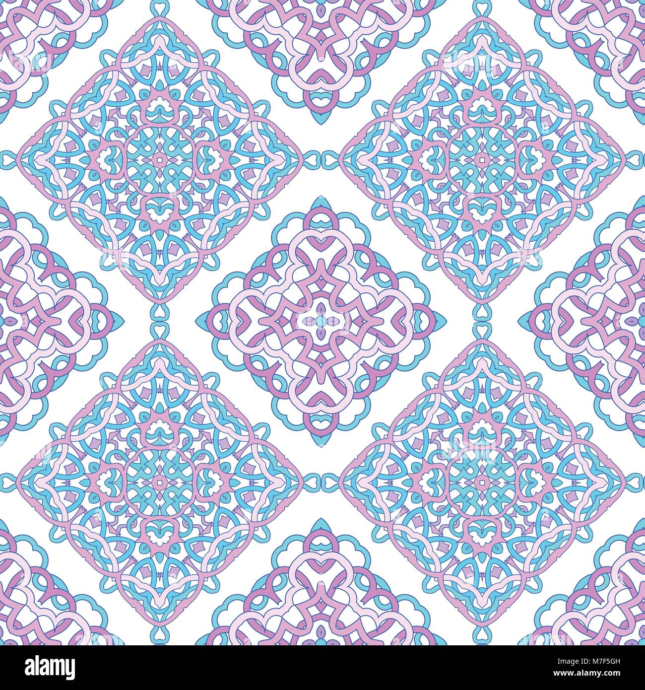 Vector seamless pattern of abstract mandalas. Ethnic background Stock ...