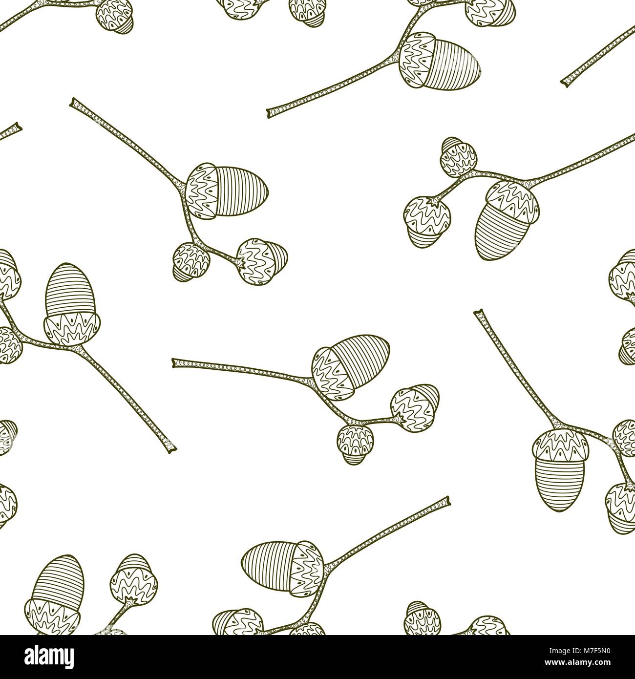 Acorns vector vectors hi-res stock photography and images - Alamy