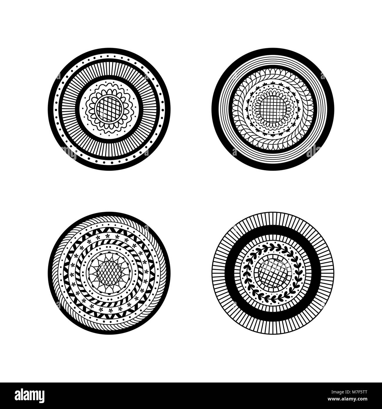 Four mandalas Stock Vector Images - Alamy