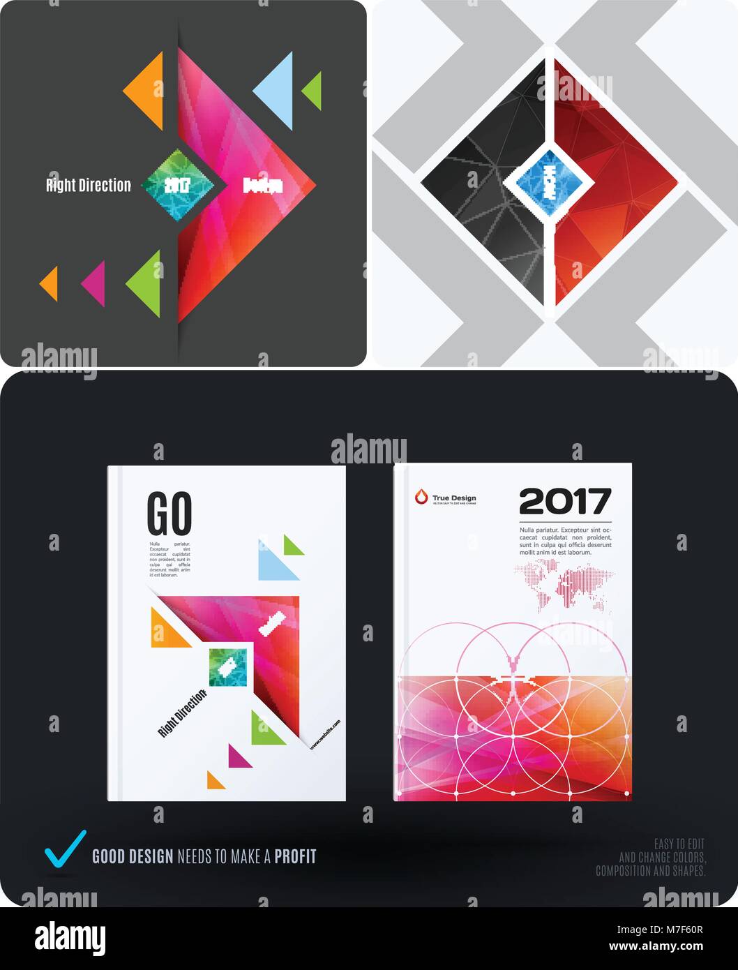 Abstract vector design elements for graphic layout Stock Vector