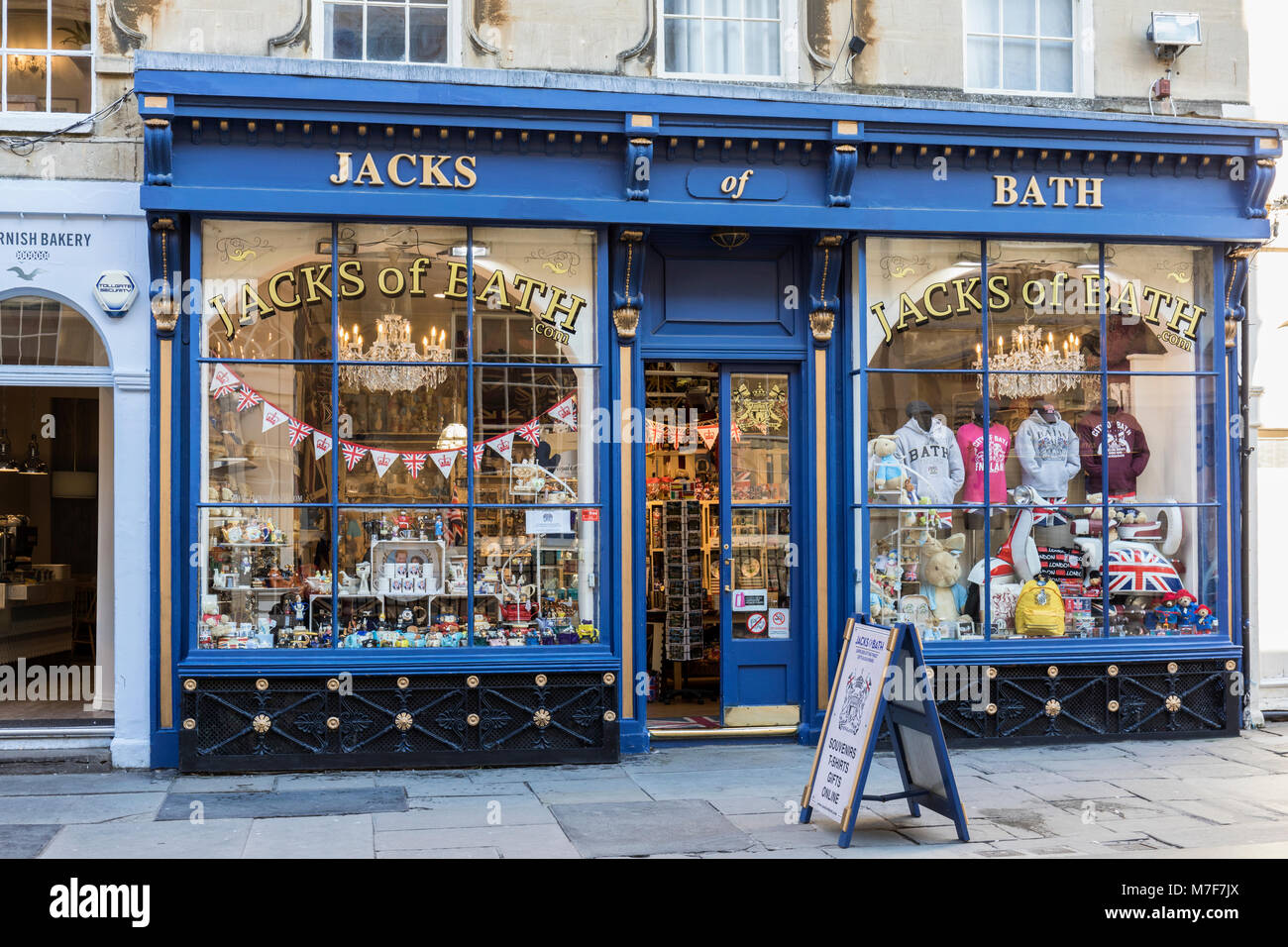 Jacks of Bath tourist gift shop, Abbey Churchyard, Bath, England Stock Photo