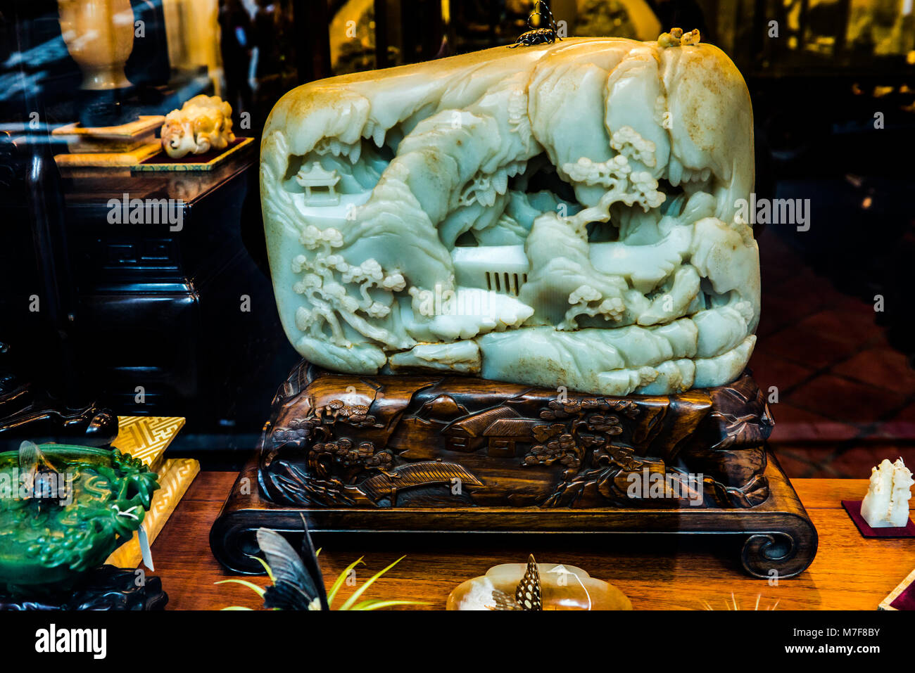 Jade Shop, Hong Kong Stock Photo Alamy