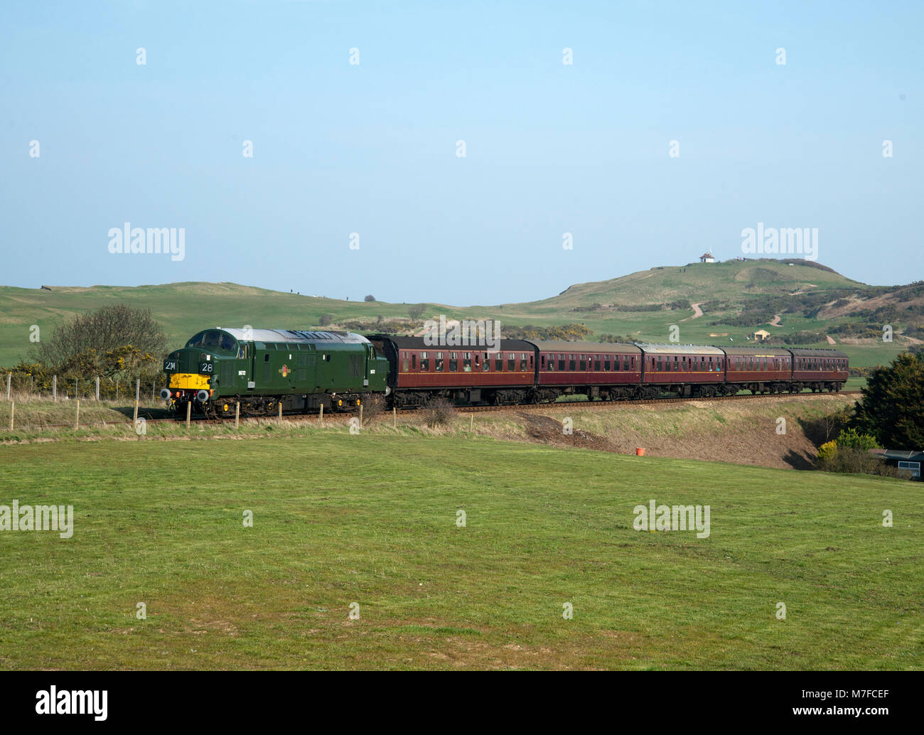 Diesel locomotive, North Norfolk Railway Stock Photo