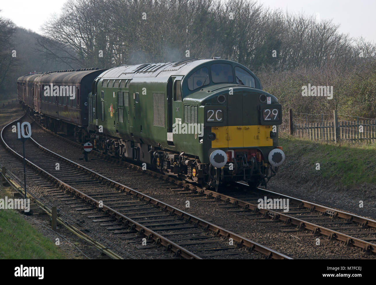 Diesel locomotive, North Norfolk Railway Stock Photo