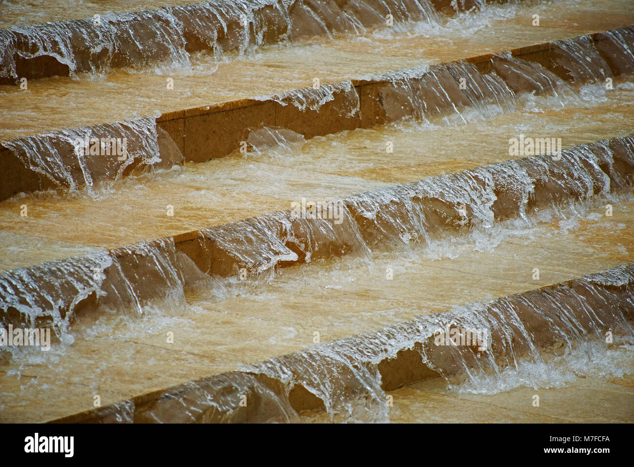 Stepped waterfallsheenwater Stock Photo