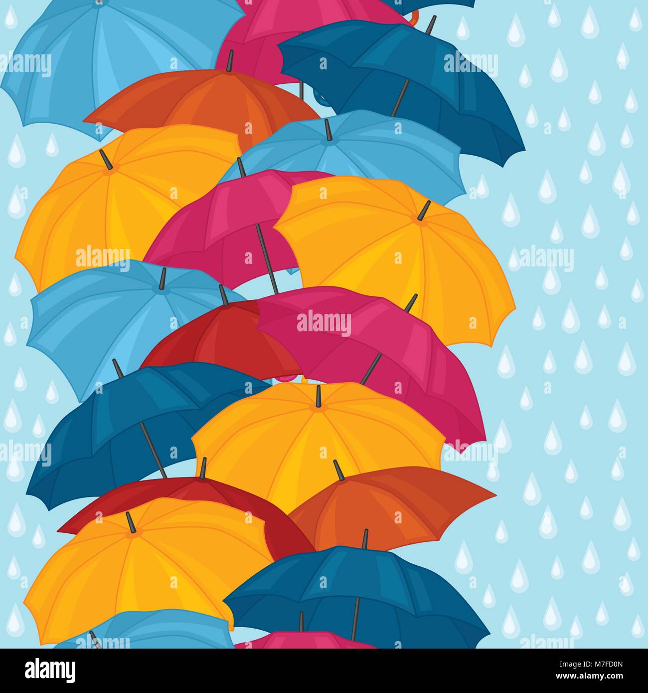 Seamless pattern with colored umbrellas for background design Stock ...