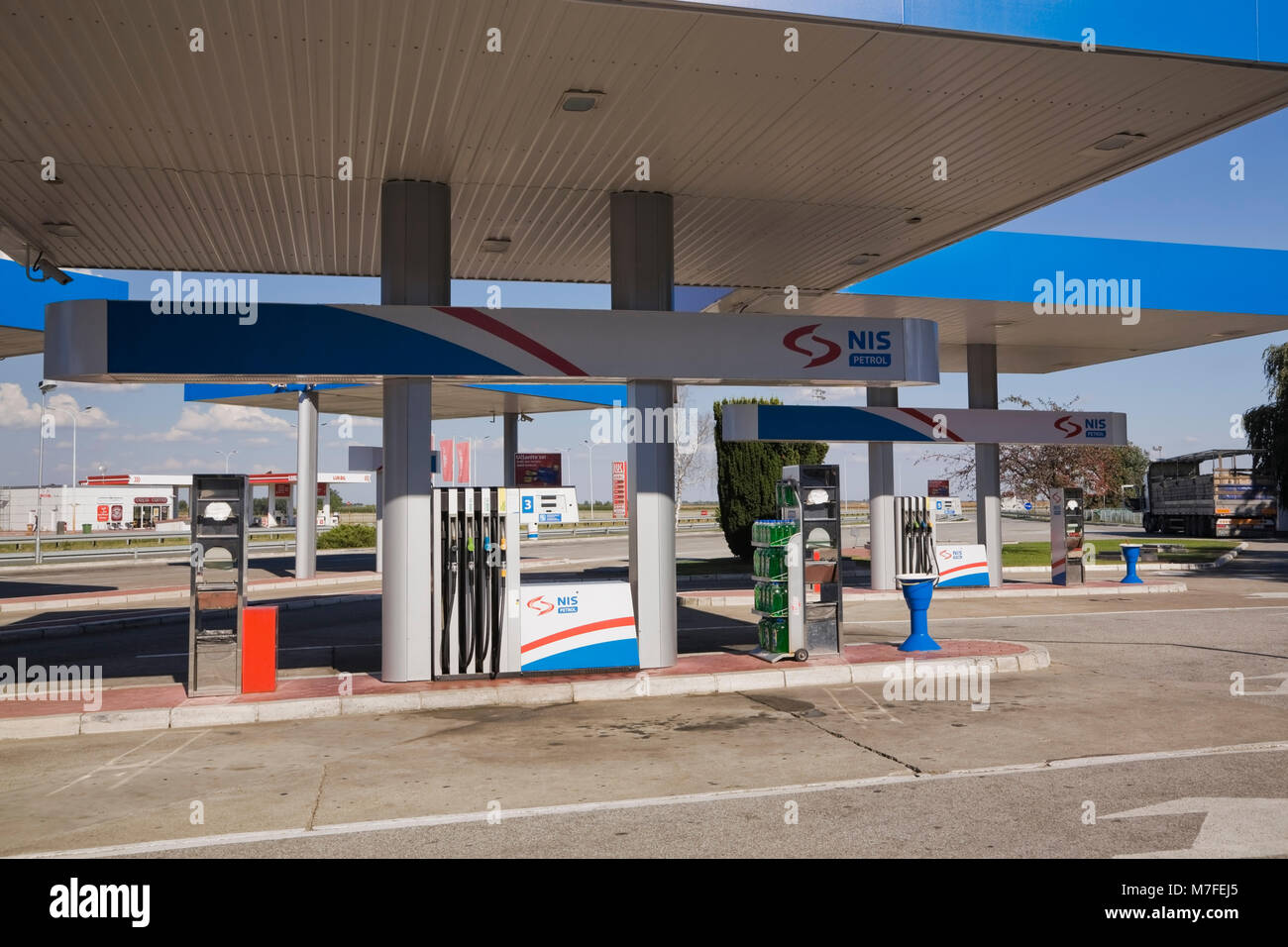 Nis Petrol gas statio, Serbia, Eastern Europe. Stock Photo