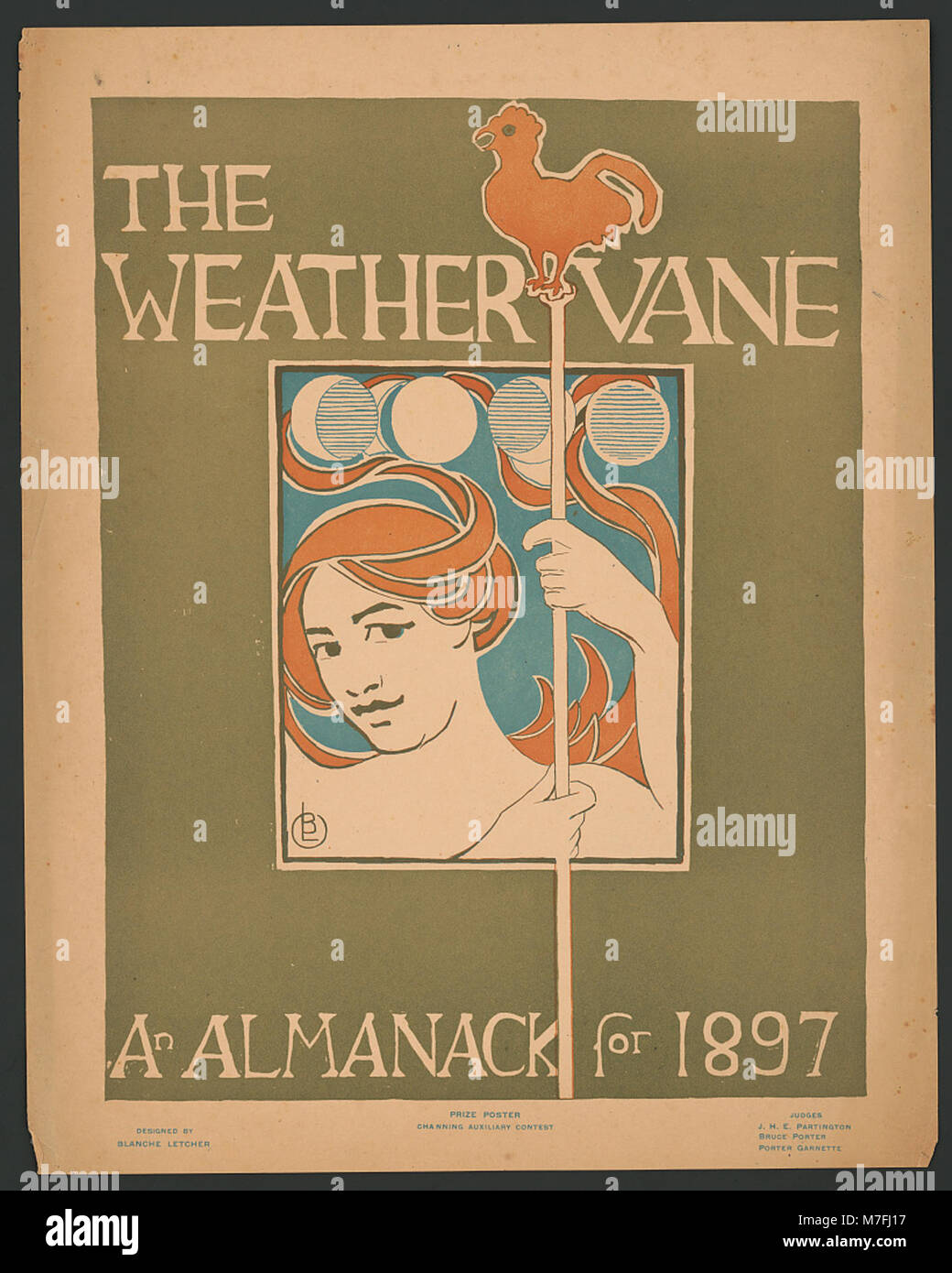 This image displays a weathervane and is associated with an almanack ...