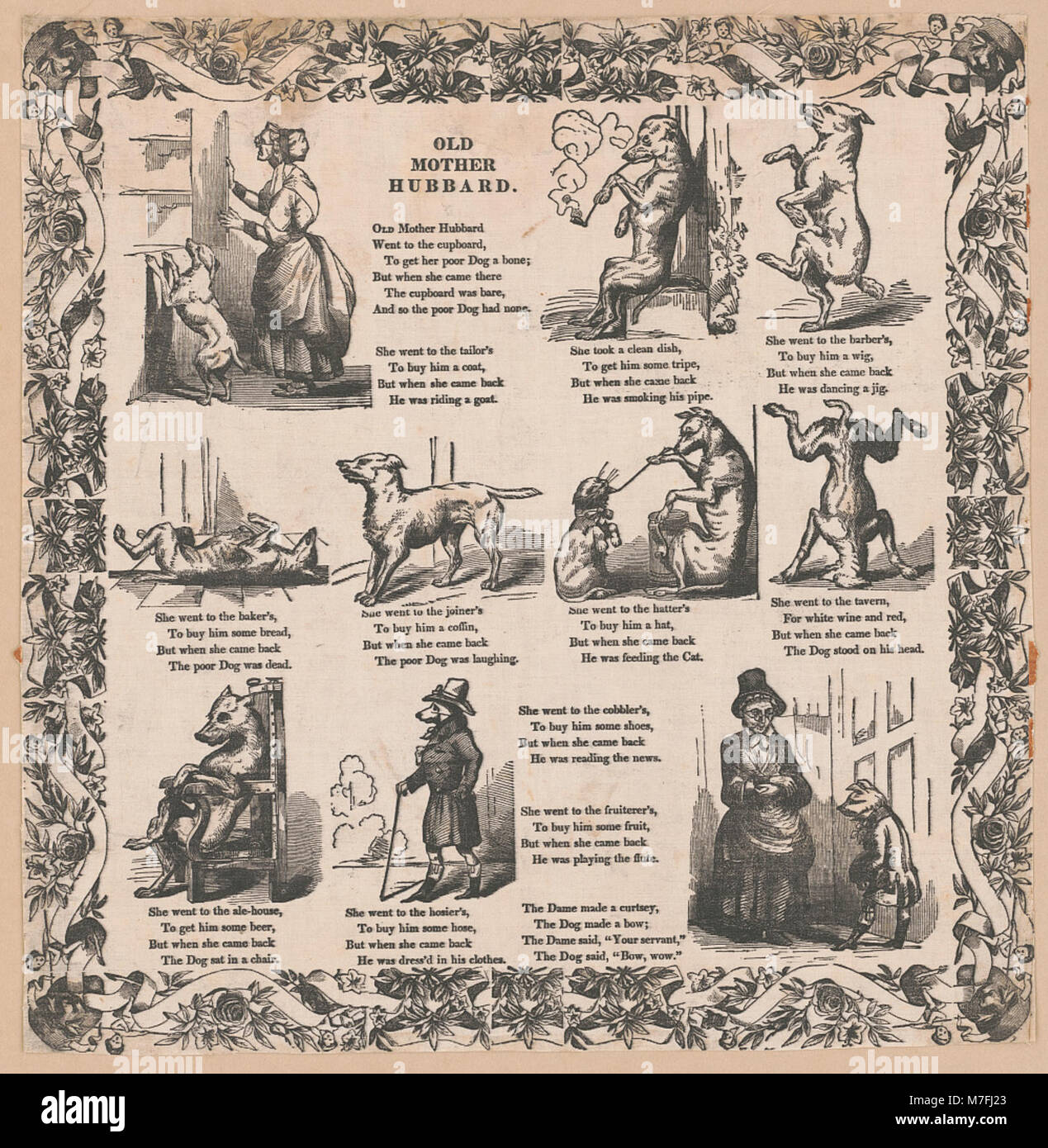 Old Mother Hubbard (nursery rhyme) LCCN2013645258 Stock Photo Alamy