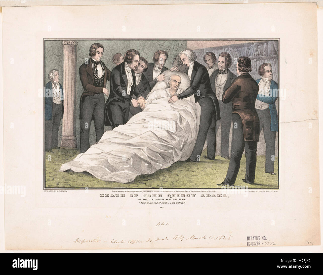 Death of John Quincy Adams at the U.S. Capitol Feby. 23d 1848 LCCN91794711 Stock Photo