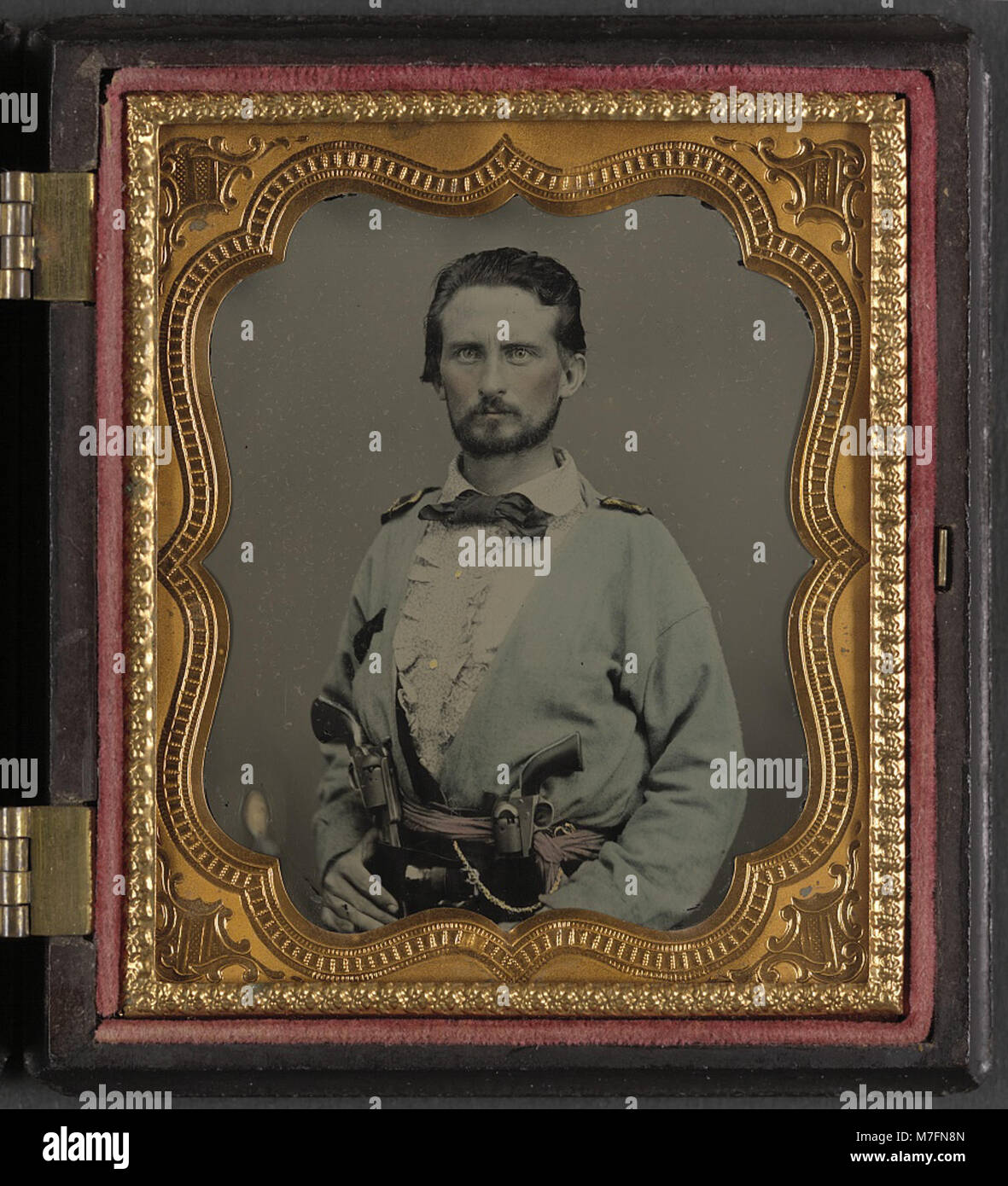 An unidentified Confederate soldier from Kentucky, wearing a uniform ...