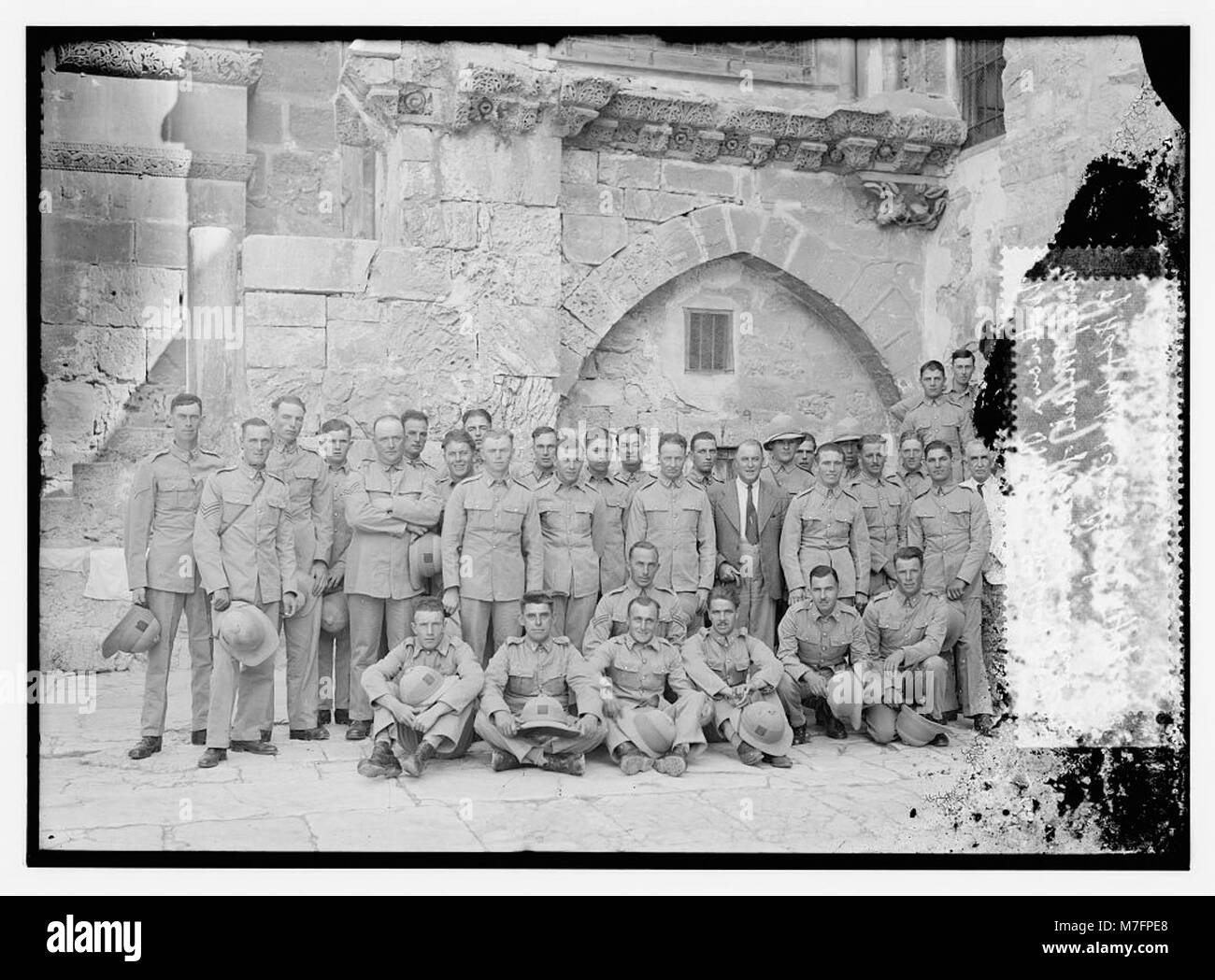 Unknown British military group during mandate of Palestine in court of