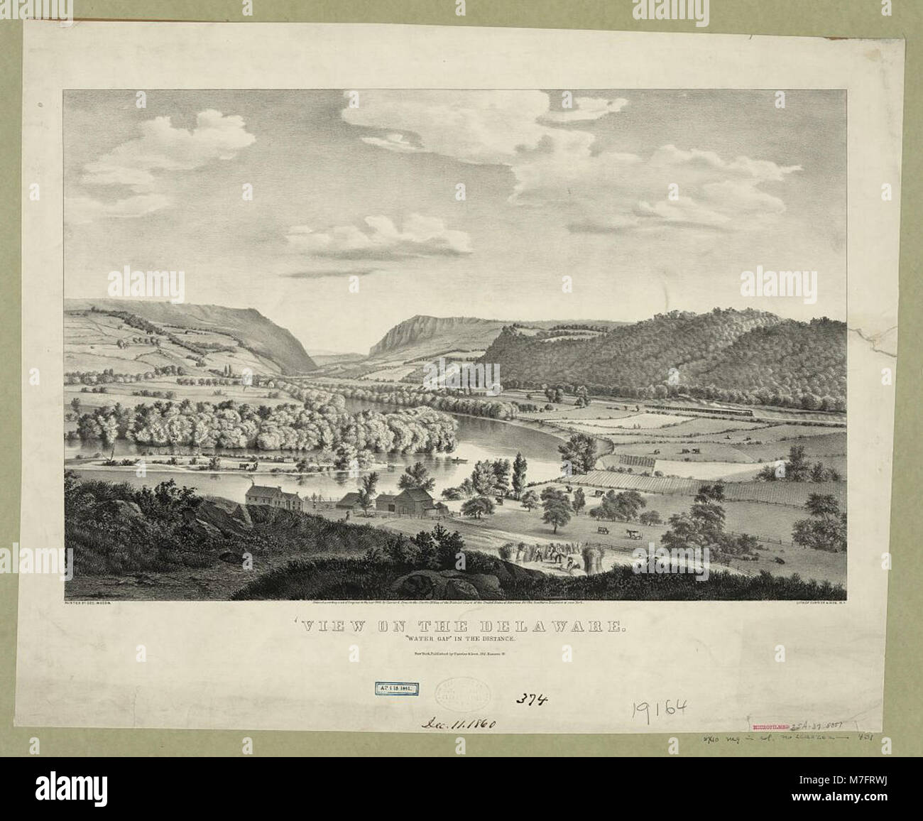 View on the Delaware 'water gap' in the distance LCCN2002698137 Stock