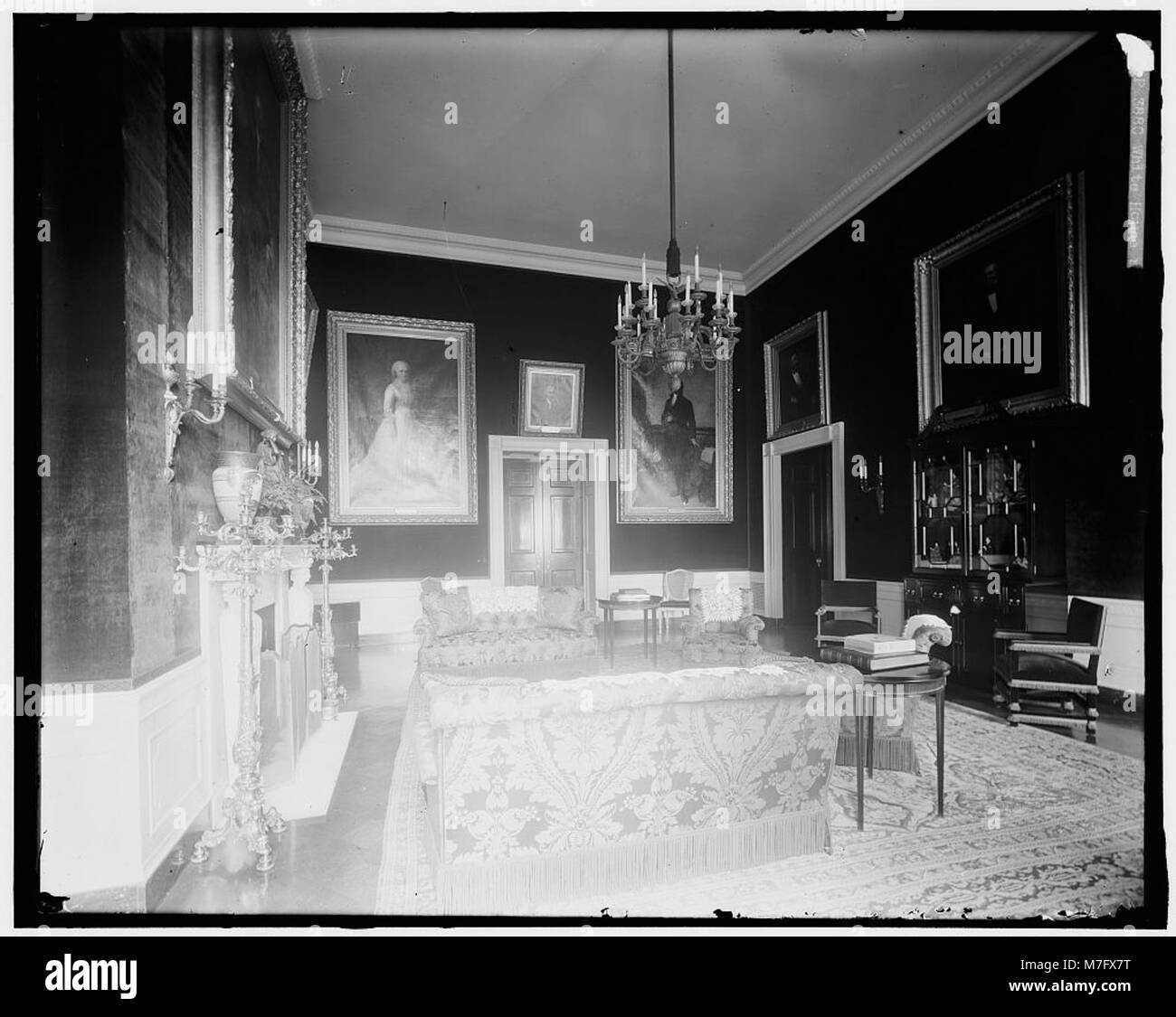 WHITE HOUSE. RED ROOM LOC hec.14831 Stock Photo Alamy