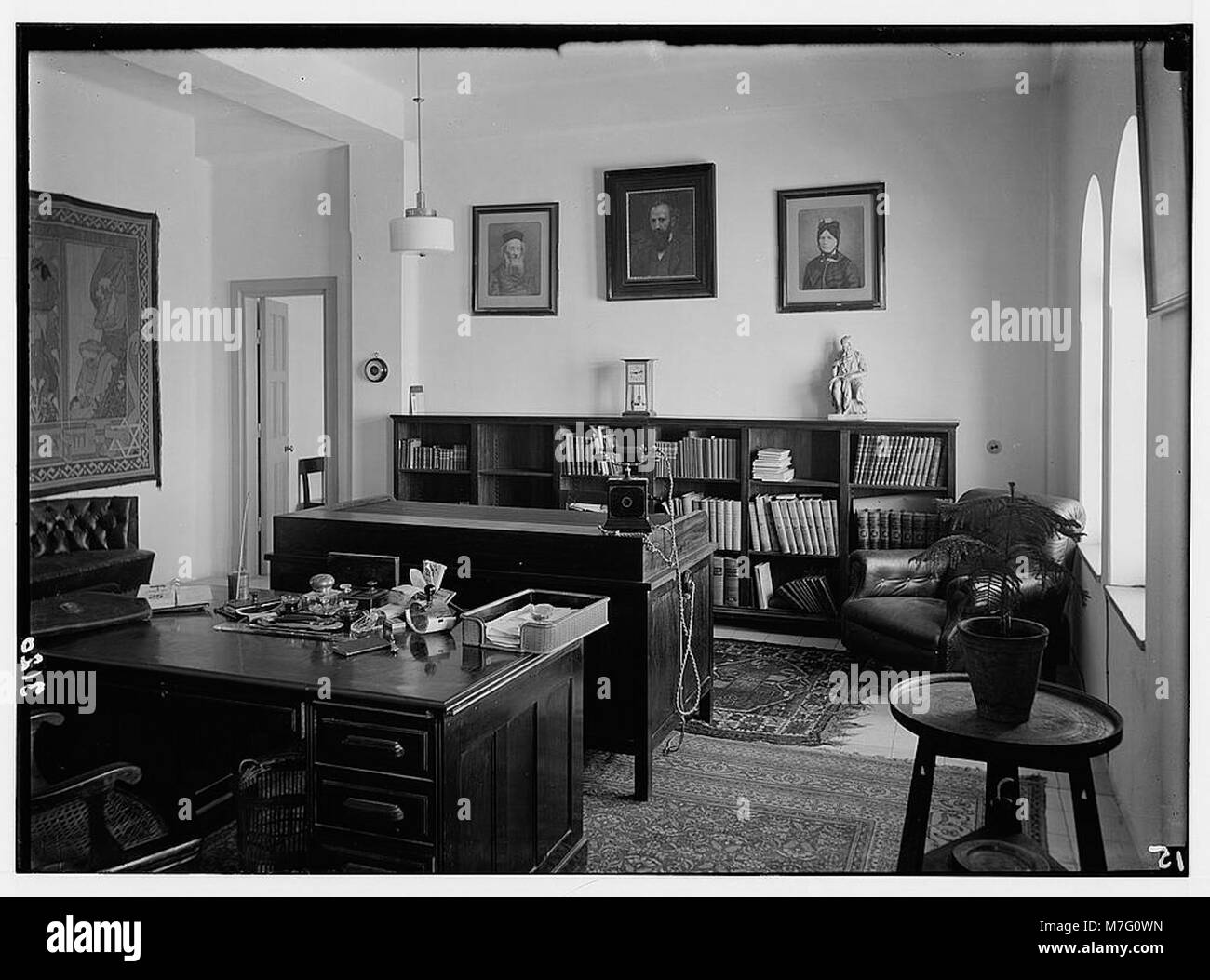 Zionist activities in Palestine. The Hebrew University Library. The Wolfsohn Room. LOC matpc.02656 Stock Photo