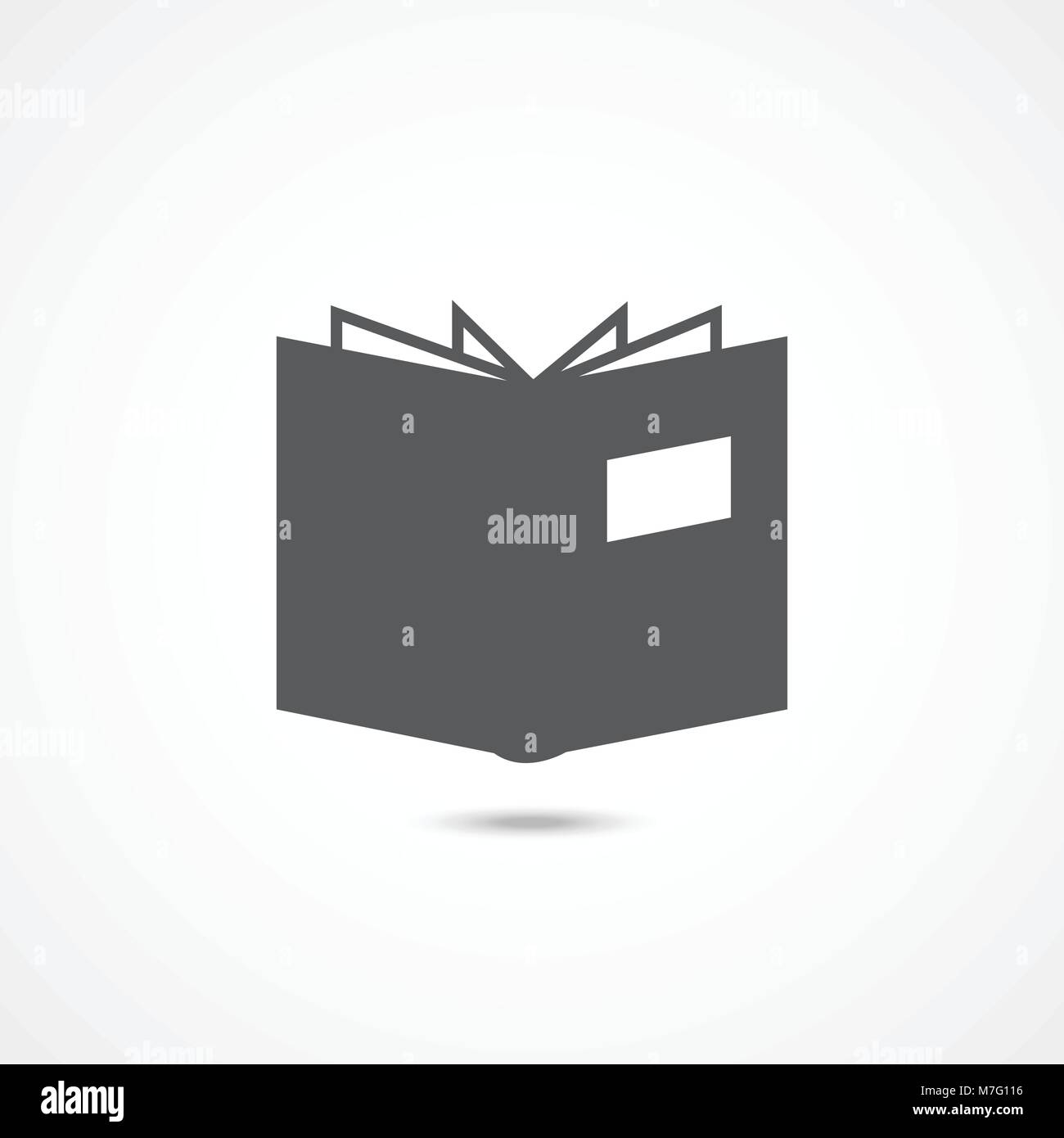 Book icon on white Stock Vector