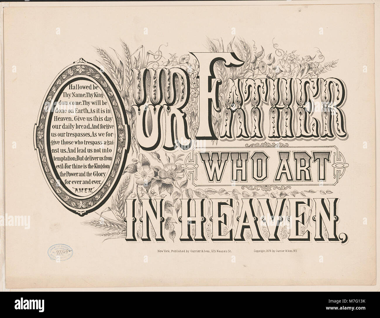 Our Father Who Art In Heaven Lccn Stock Photo Alamy