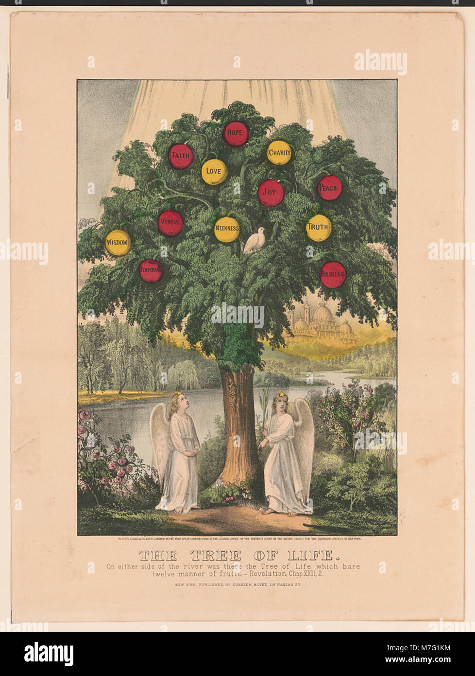 A visual representation of the biblical 'Tree of Life' from Revelation ...