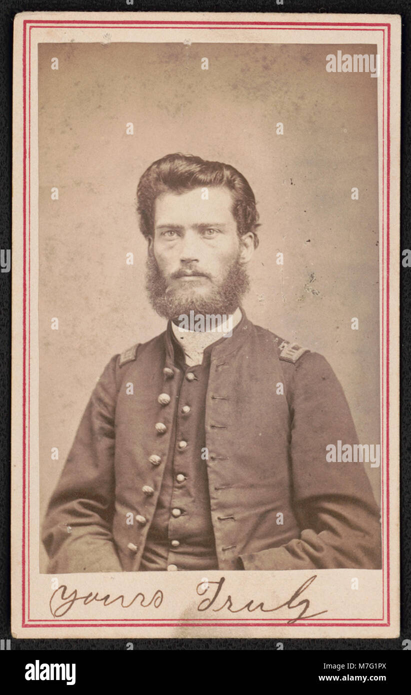 Captain William H. Huls of Co. H, 58th Ohio Infantry Regiment in uniform) - French & Co., successors to D.P. Barr, Army photographer (Late Barr & Young,) Palace of Art, Washington Street, LCCN2016646177 Stock Photo