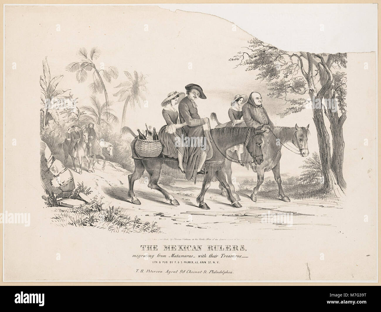 Mexican Ruler A group of Mexican rulers fleeing Matamoras with their valuables during ...