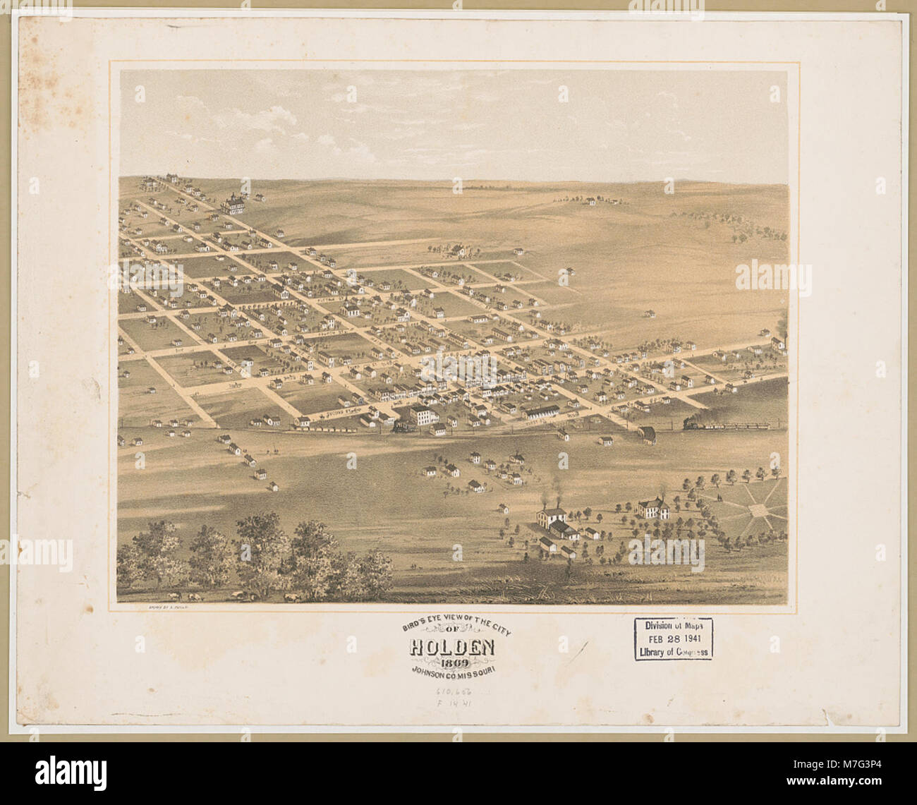 Holden Missouri 1869 Vintage City Maps Restored City vrogue.co