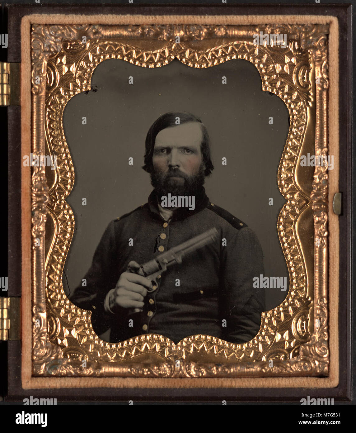 A photograph of an unidentified Confederate soldier, captured in ...