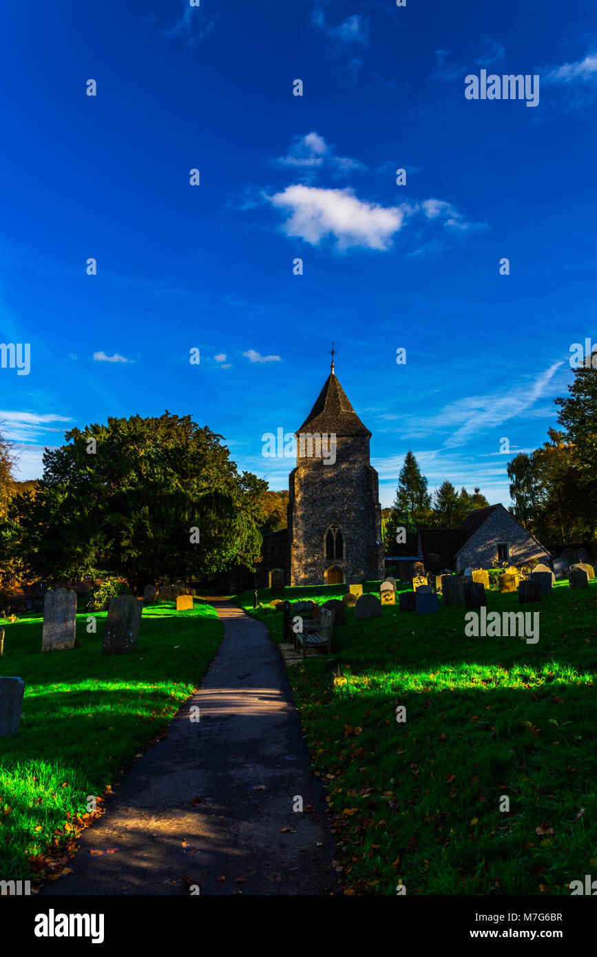 Old Medieval english Cemetery, gravestones, typical old British