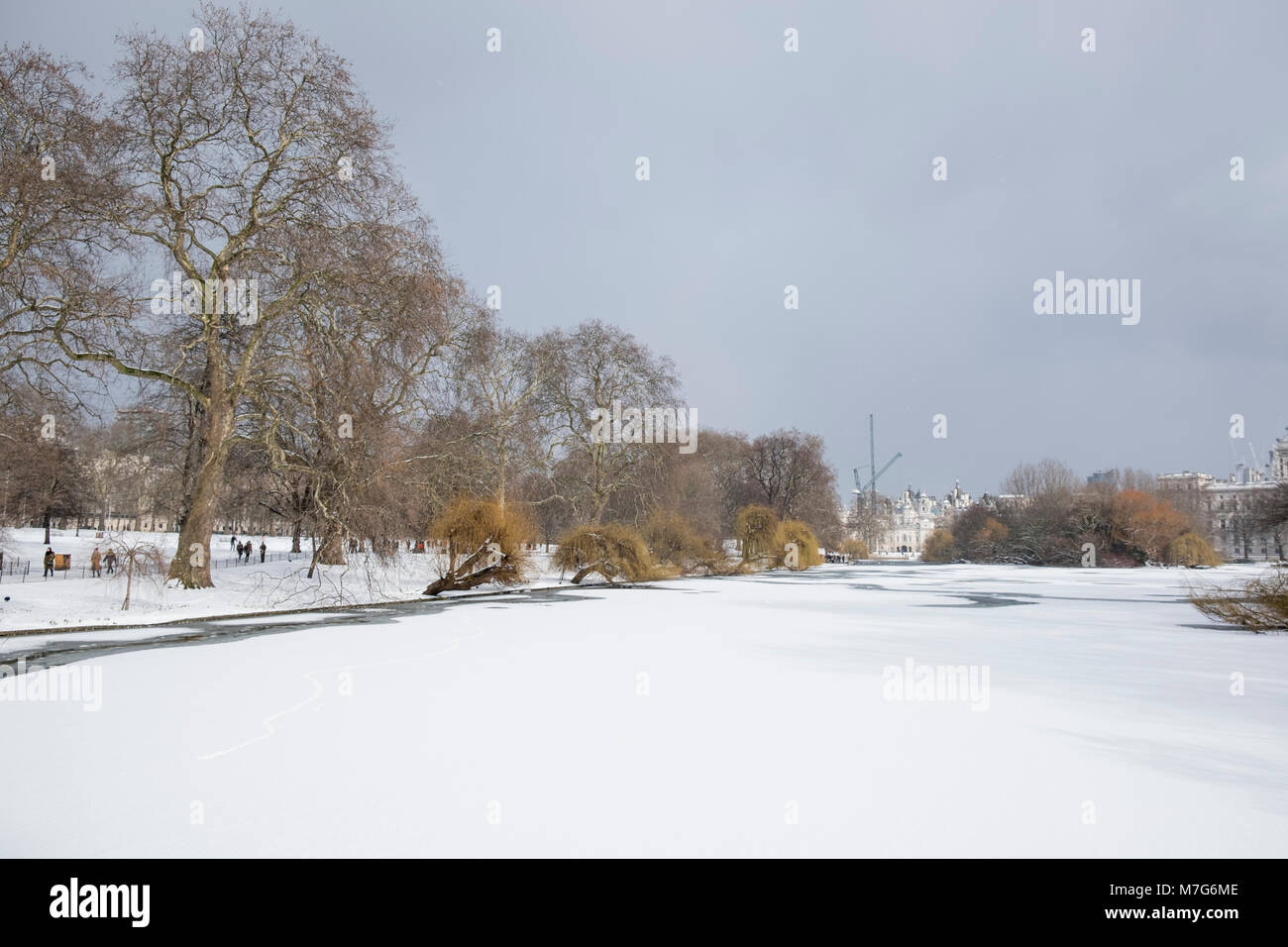 Snow fall in London winter 2018 Stock Photo Alamy