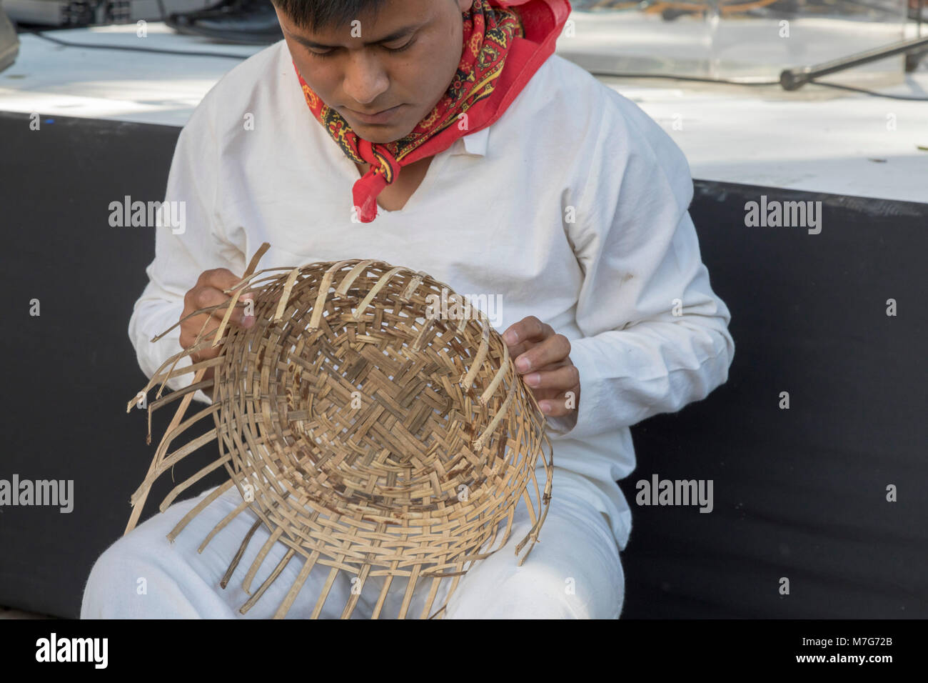 Oaxaca, Oaxaca, Mexico - Members of indigenous communities throughout the state of Oaxaca celebrated the DÃa Internacional de la Lengua Materna, or t Stock Photo