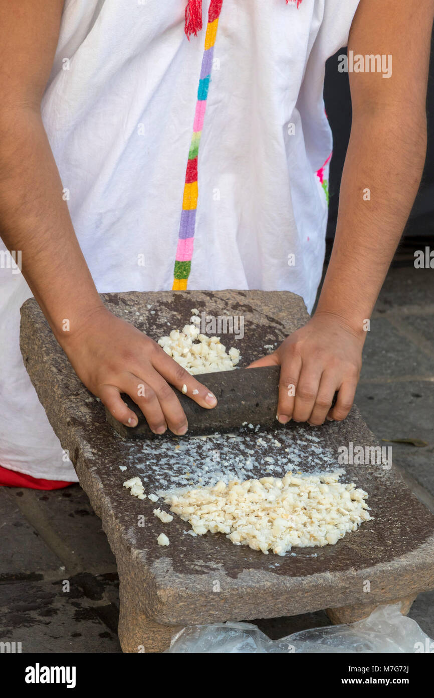 Oaxaca, Oaxaca, Mexico - Members of indigenous communities throughout the state of Oaxaca celebrated the DÃa Internacional de la Lengua Materna, or t Stock Photo