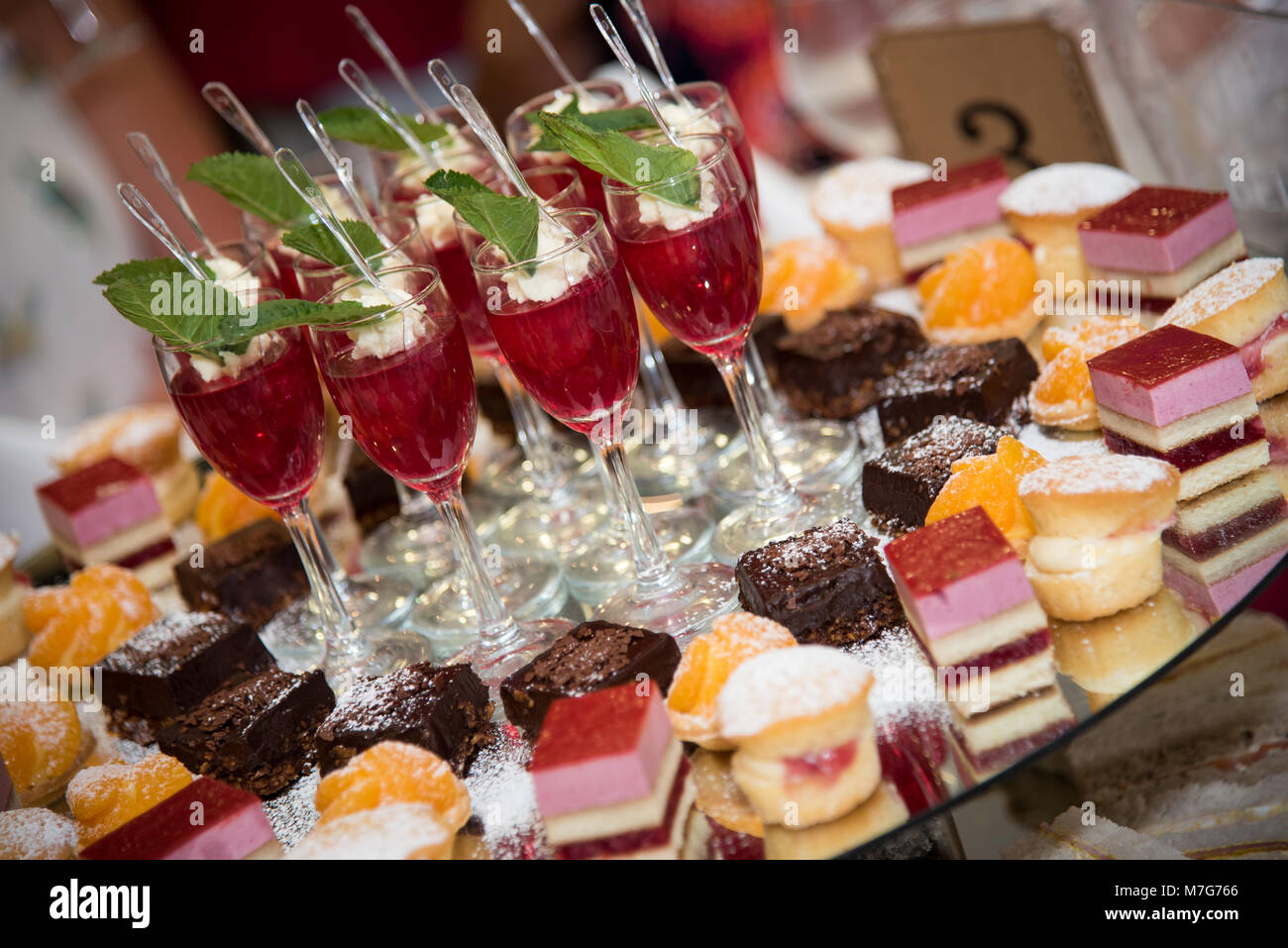 Dinner party desserts Stock Photo