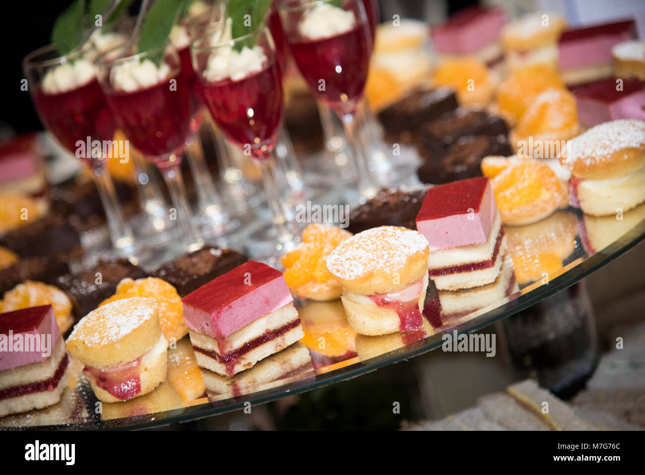 Dinner party desserts Stock Photo