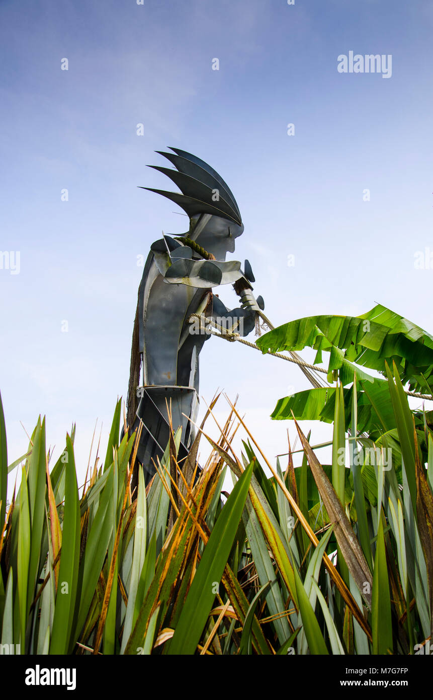 Adam, Bronze sculpture, at the Eden Project in Cornwall Stock Photo Alamy