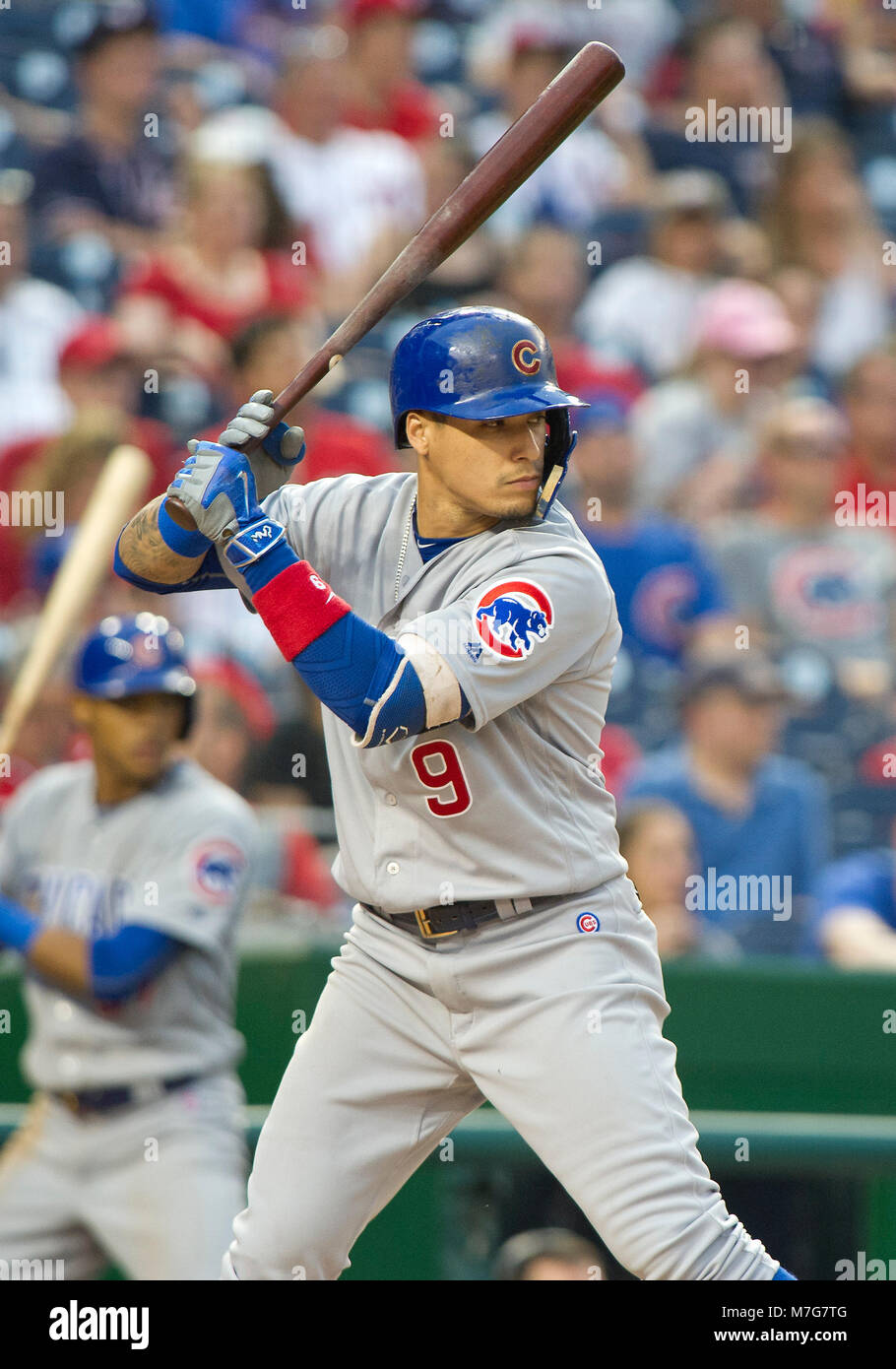 L.A. Times Photos on X: Cubs Javier Baez flips his bat and blows