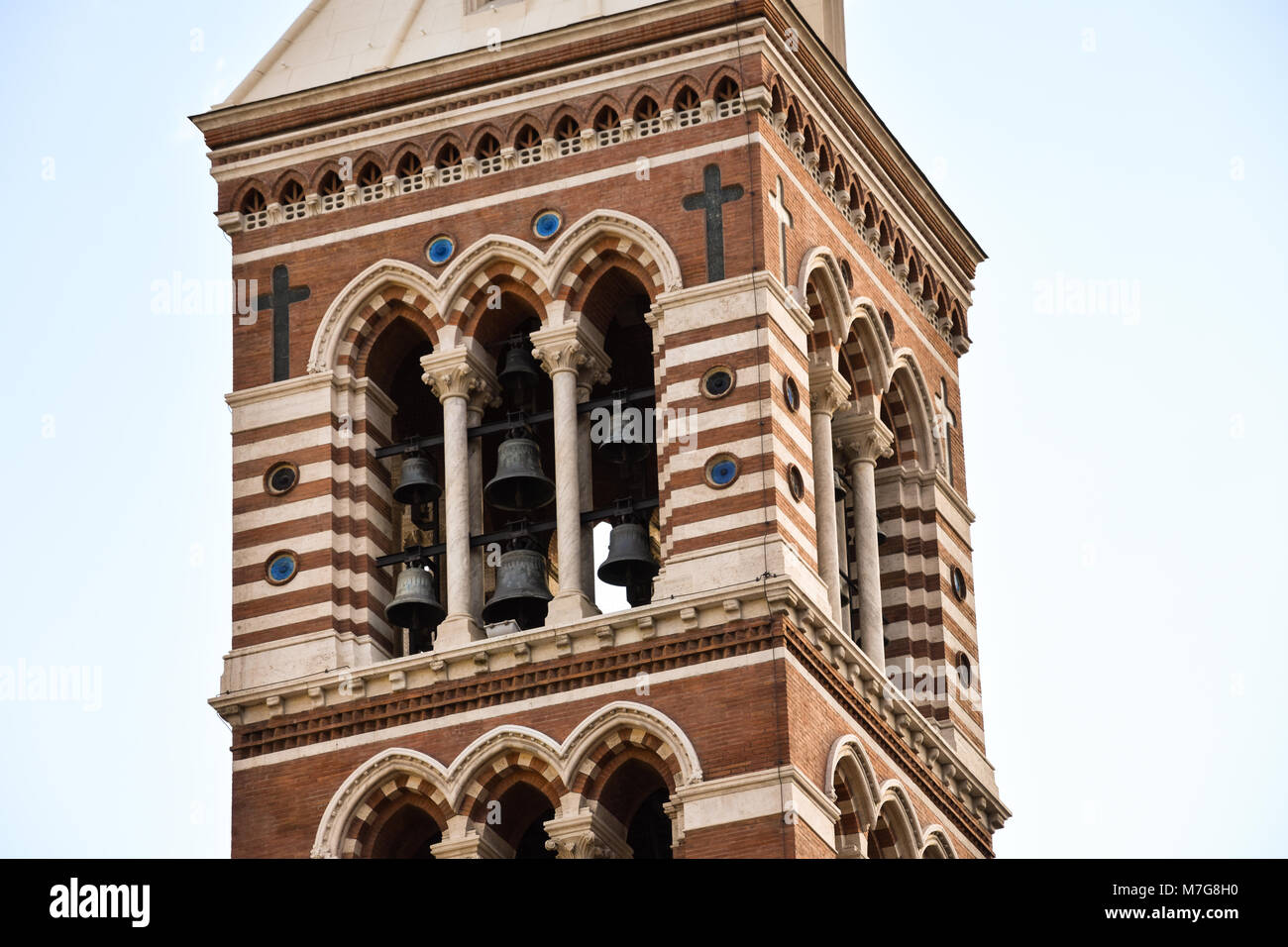 Campanile of the St Paul's Within the Walls Church. Also known as American Church in Rome. Rome, Italy Stock Photo