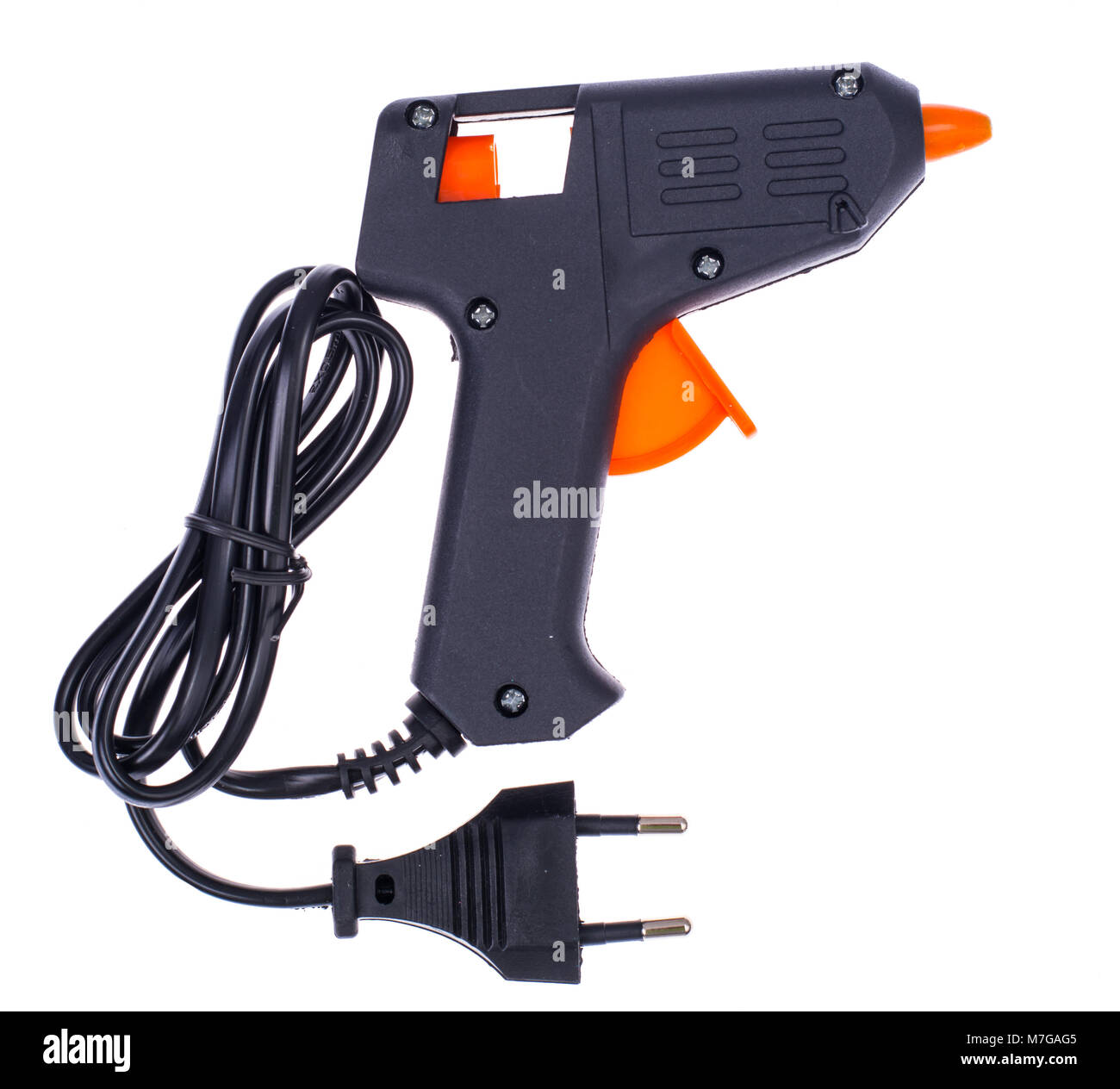 Hotmelt gun, construction tools Stock Photo Alamy