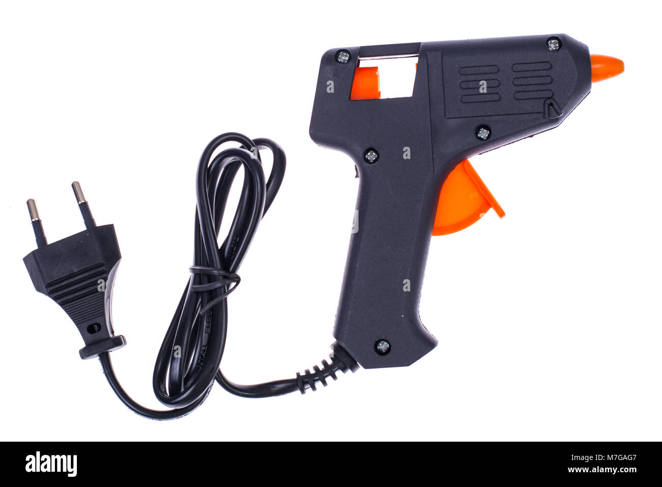 Hotmelt gun, construction tools Stock Photo Alamy