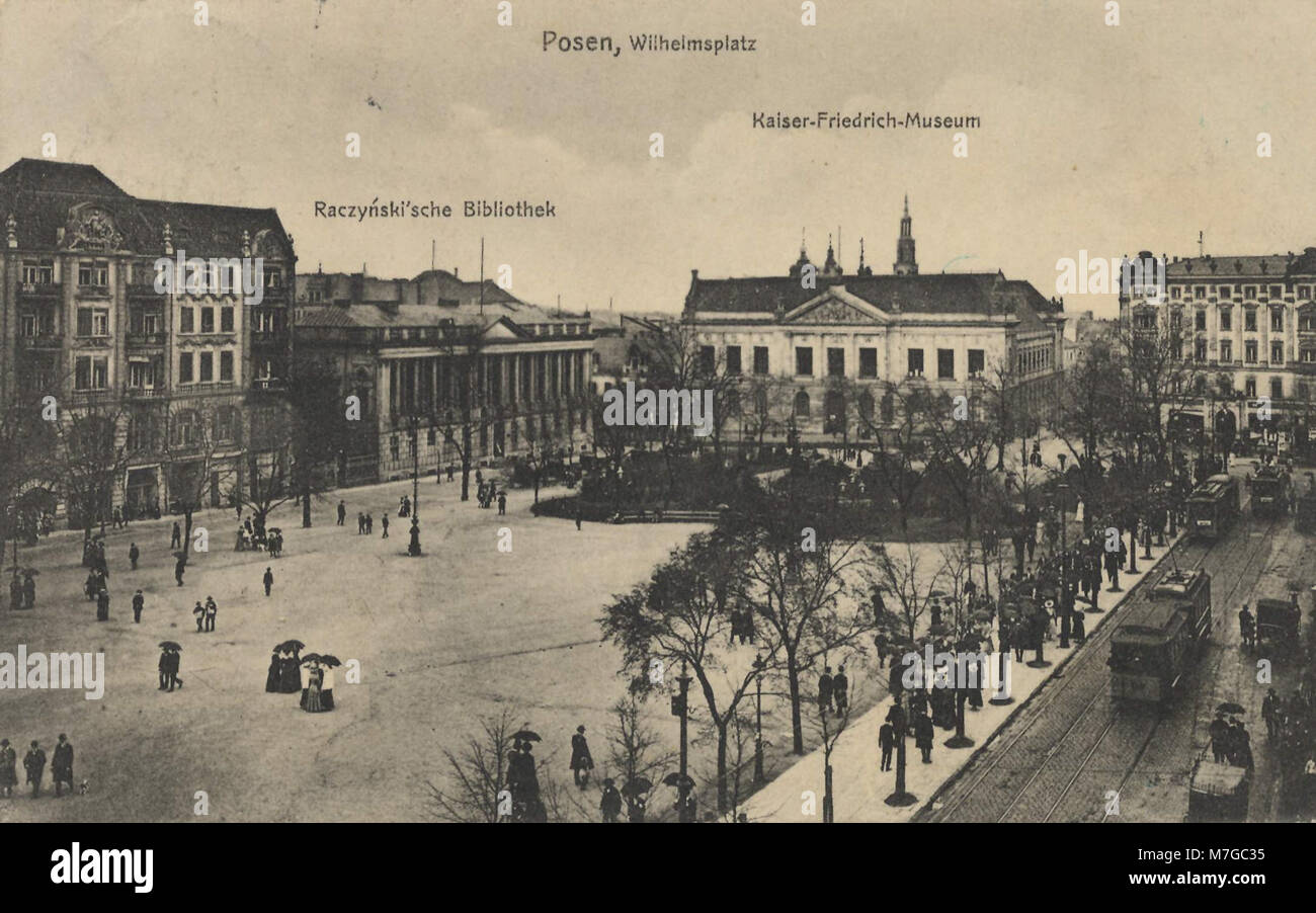 This postcard features the historical landmarks of Posen (now Poznań ...