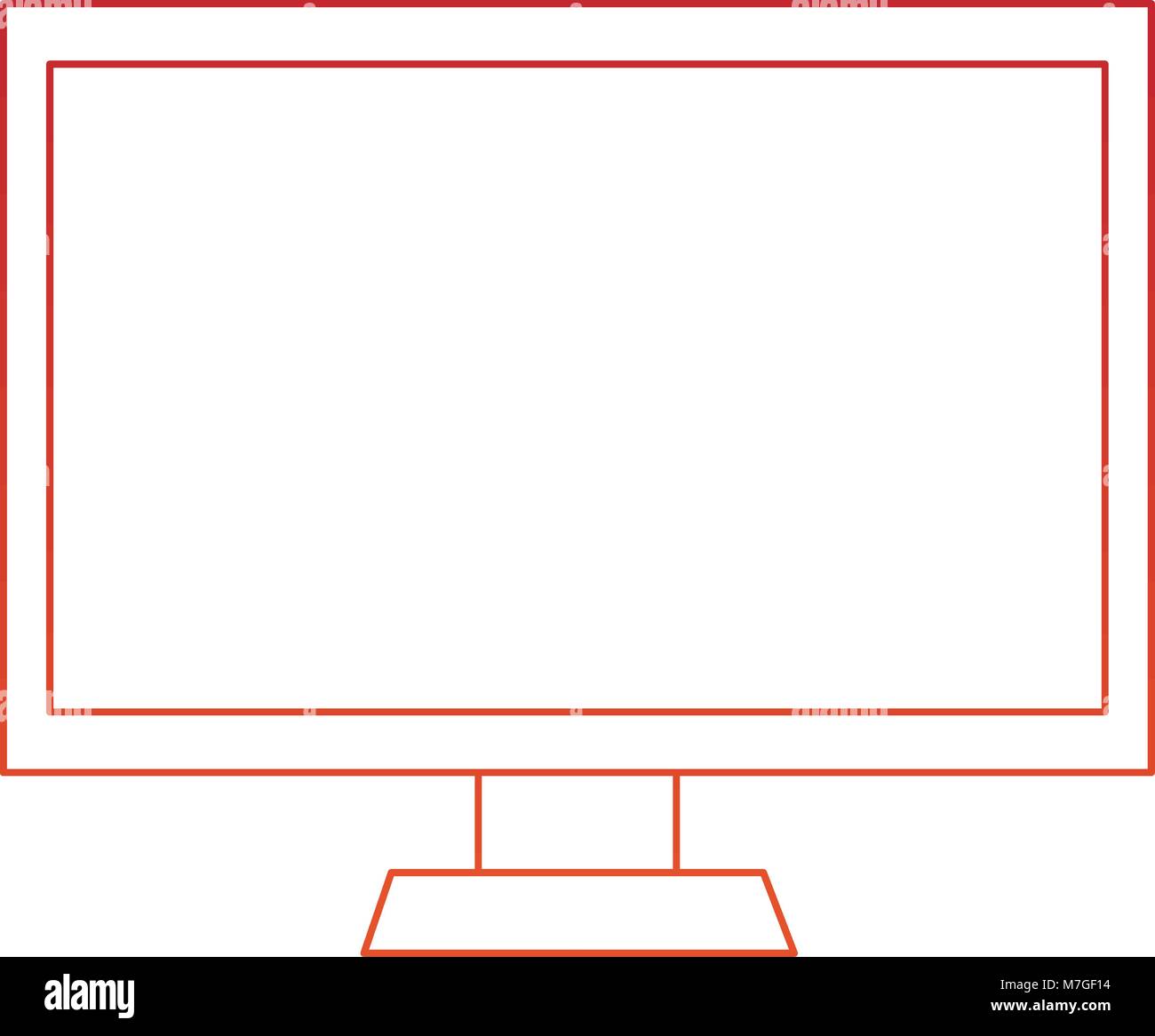 Computer screen technology vector illustration graphic design Stock ...