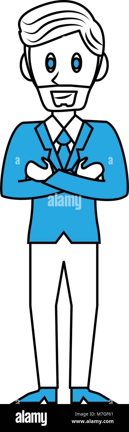 Businessman with suit cartoon vector illustration graphic design Stock ...