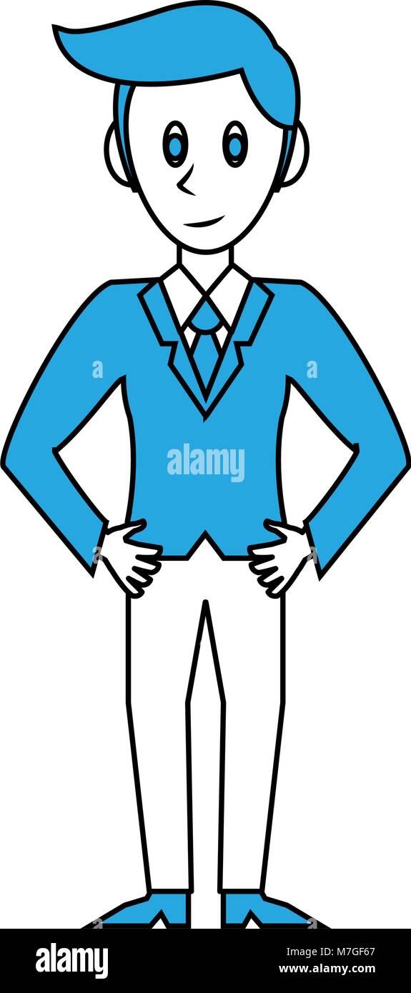 Businessman with suit cartoon vector illustration graphic design Stock ...