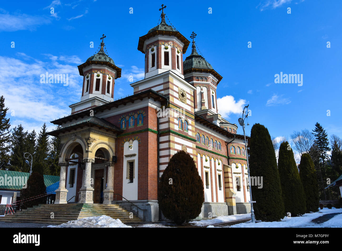 Sinaia Monastery. The Great Church. Sinaia, Romania Stock Photo