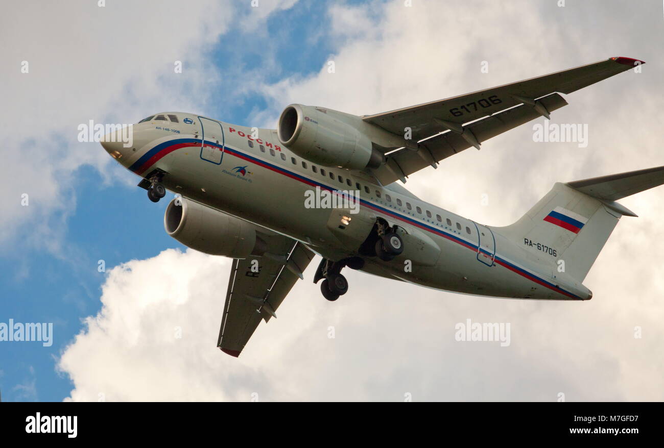 airplane An 148 airlines flying Russia Stock Photo Alamy