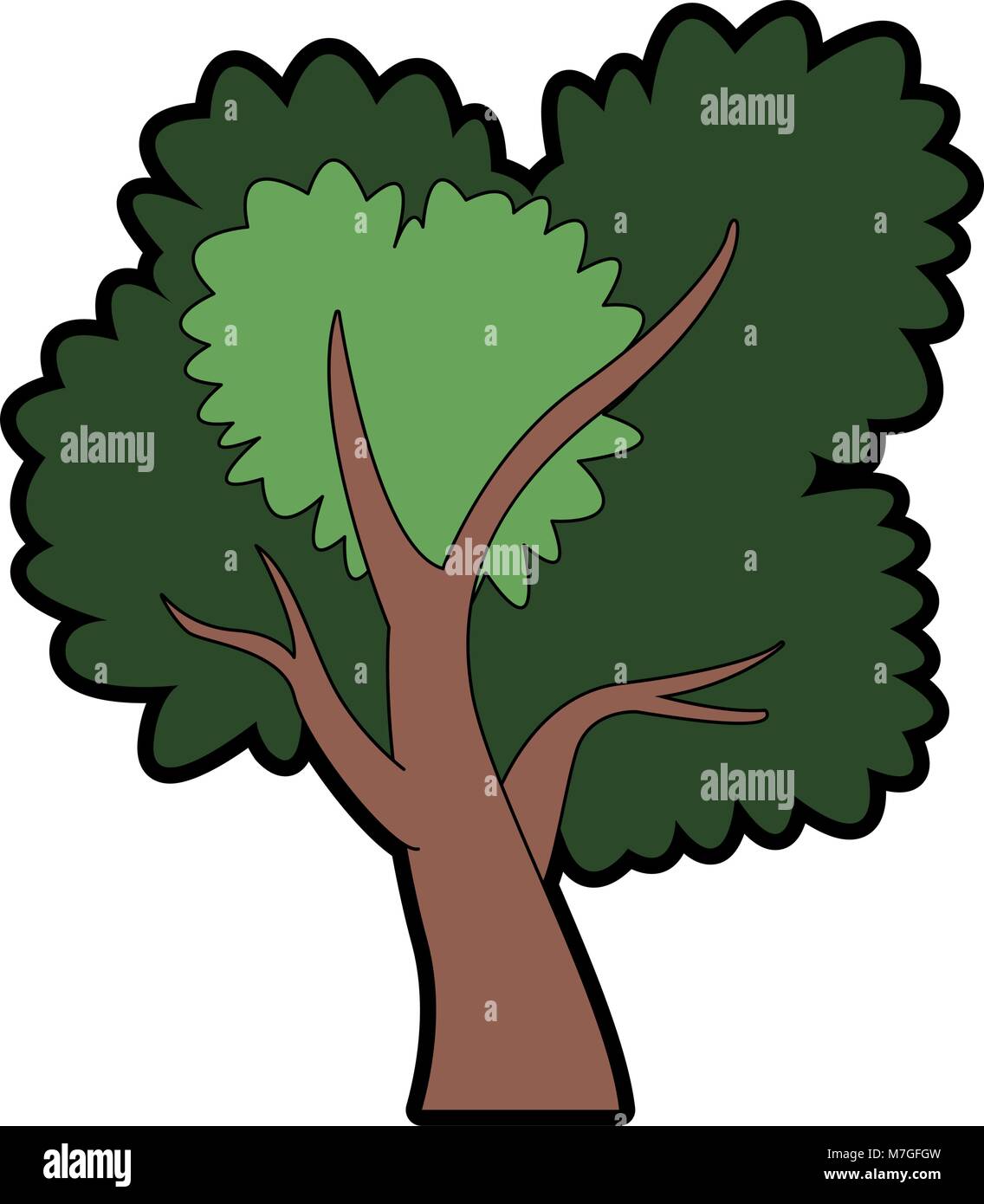 Tree cartoon isolated vector illustration graphic design Stock Vector ...