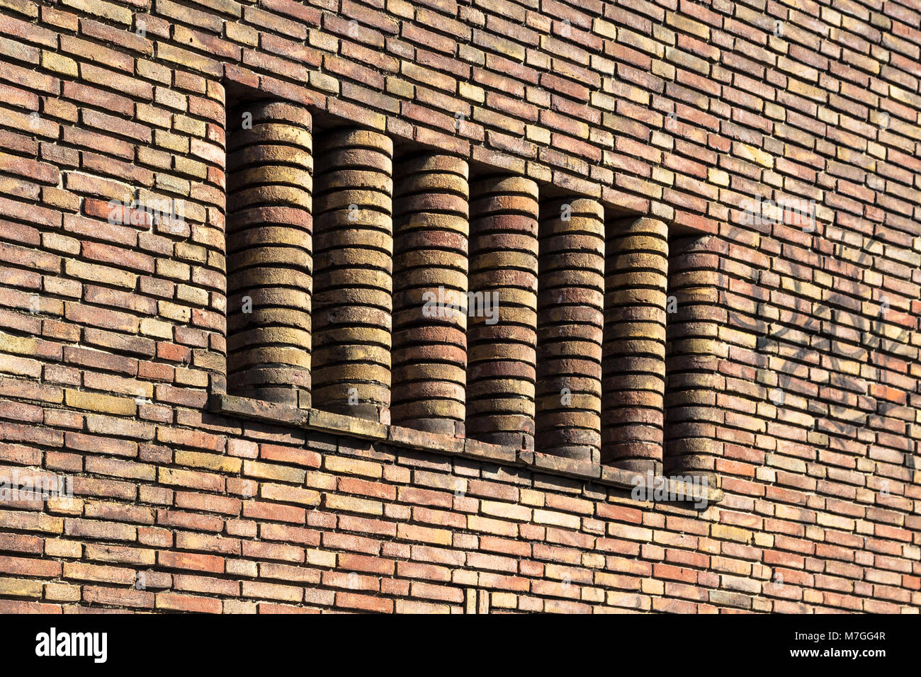 The pathologisch-anatomisch laboratorium of the former Wilhelmina Gasthuis (Hospital) The building is built in the Amsterdam School style. Stock Photo