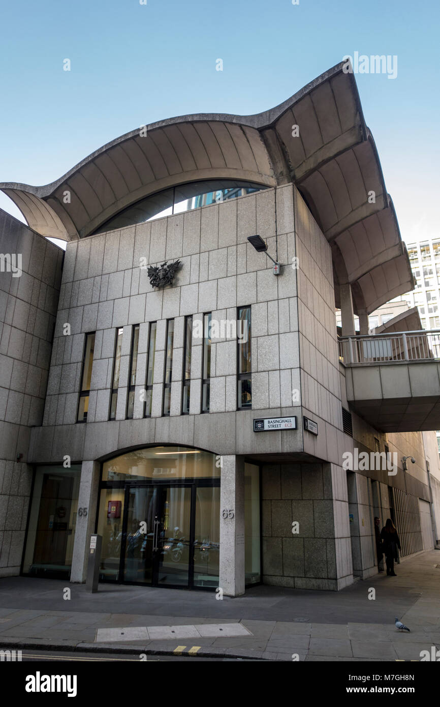 65 basinghall street, Guildhall extension by Richard Gilbert Scott, Basinghall Street, City of London, UK Stock Photo