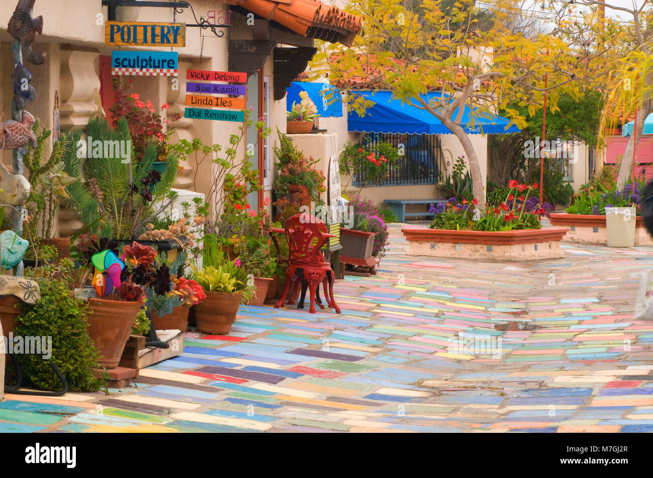 CA00897 Spanish Art Village, Balboa Park, San Diego, California Stock