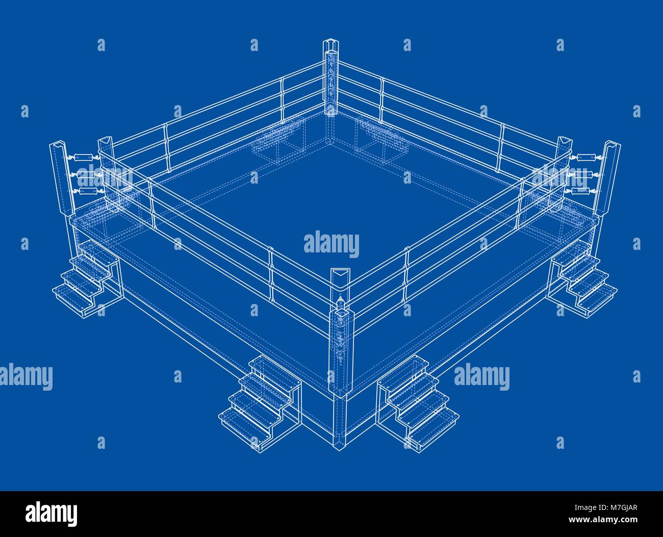 How To Draw A Boxing Ring Step By Step