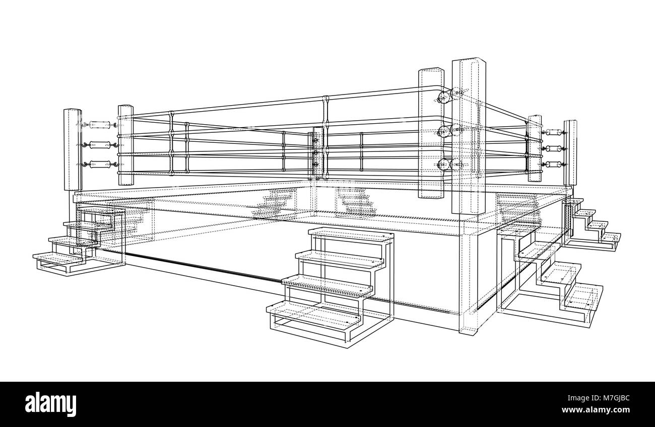 Boxing ring isolated on white background Stock Vector Image & Art Alamy